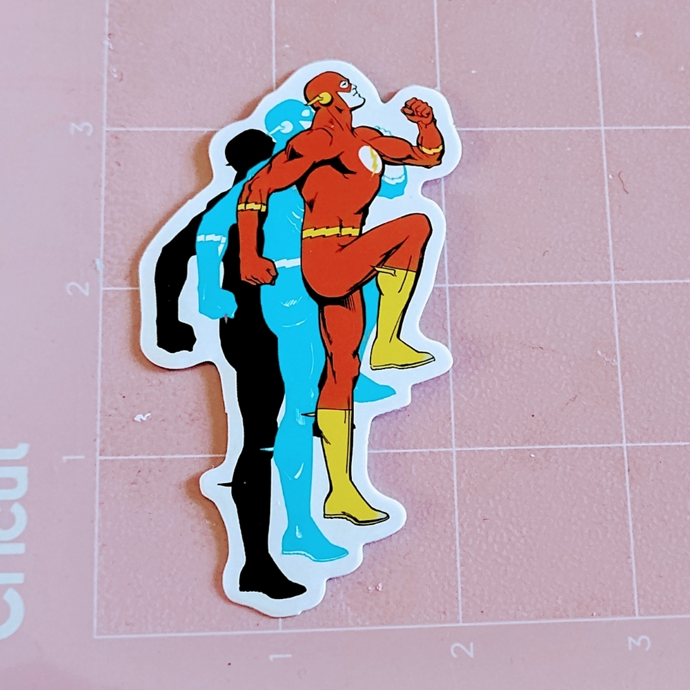 💙DC COMICS superhero FLASH Vinyl Sticker Decal New